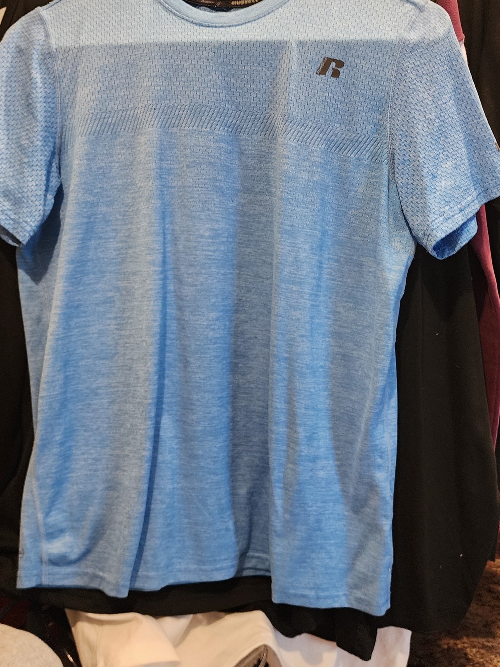 Russell Athletic Light Blue Heathered Performance Short Sleeve Tee XXL 18
